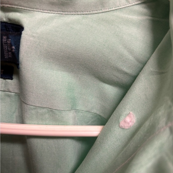 Ralph Lauren Button Up Shirt 16.5 34/35 Classic Fit Green Flesh Pony Preppy - Picture 9 of 11